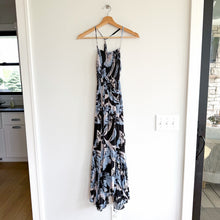 Load image into Gallery viewer, Free People Heatwave Floral Print Halter Neck Smocked Maxi Dress Blue XS