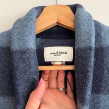 Load image into Gallery viewer, Isabel Marant Étoile Gabriel Single-Breasted Check Coat Midnight Blue 40 NWT