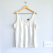 Load image into Gallery viewer, Eileen Fisher Silk Blend V-Neck Tank Top Cream XL