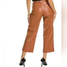 Load image into Gallery viewer, Blank NYC The Baxter Ribcage Straight Leg Faux Leather Cropped Pants Brown 29