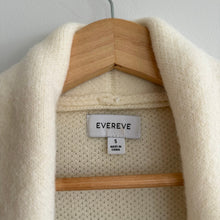 Load image into Gallery viewer, Evereve Fair Isle Knit Open-Front Mid-Length Cardigan Cream Blue S
