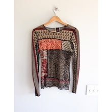 Load image into Gallery viewer, Rare Vintage Jean Paul Gaultier Maille Classique Patchwork Mesh Top Brown L