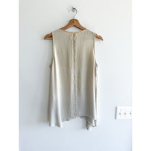 Load image into Gallery viewer, Rag & Bone Sleeveless V-Neck High Low Hem Raw Edge Tank Top Cream L