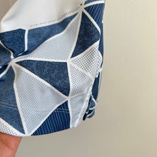 Load image into Gallery viewer, Slazenger Colorblock Print Sleeveless Golf Polo Shirt White/Blue XS