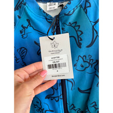 Load image into Gallery viewer, Deux Par Deux Gradient Dinosaur Print One Piece Thermal Base Layers Blue 4 NWT