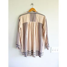 Load image into Gallery viewer, Free People Metallic Thread Long Sleeve Tunic Mini Dress Cream Gray XS
