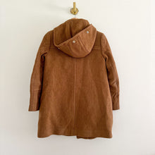 Load image into Gallery viewer, J. Crew Chateau Wool Blend Hooded Stadium Cloth Parka Coat Brown 00P