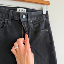 Load image into Gallery viewer, LE JEAN Lara Denim High Rise Slim Straight Leg Jeans Black 25