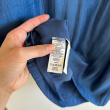 Load image into Gallery viewer, Ann Taylor Shimmer Puff Sleeve Mini Shift Dress Blue 0