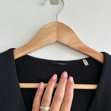 Load image into Gallery viewer, Elie Tahari Heidi Eyelet Hem 1/4 Zip Sleeveless Dress Black 10