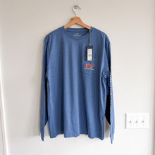 Load image into Gallery viewer, Vineyard Vines Football Whale Pocket Long Sleeve T-Shirt Moonshine L NWT