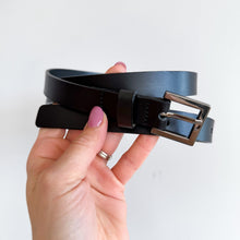 Load image into Gallery viewer, Missoni Italian Leather Skinny Adjustable Buckle Belt Black 44