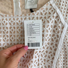 Load image into Gallery viewer, Anthropologie HD in Paris Georgia Eyelet Short Sleeve Flounce Hem Dress 10 NWT