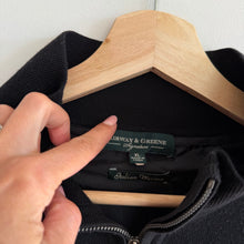 Load image into Gallery viewer, Fairway & Green Baruffa Merino Long Sleeve 1/4 Zip Windsweater Black XL