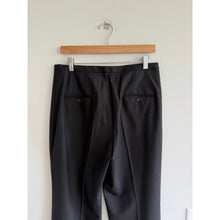 Load image into Gallery viewer, Michael Kors Wool Blend Flat Front High Rise Trouser Pants Black 12 NWT
