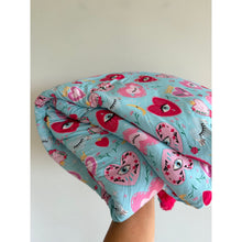 Load image into Gallery viewer, Posh Peanut Luxe Plush Patoo Blanket Sweet Fiona Baby Blanket Blue Red One Size