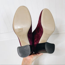 Load image into Gallery viewer, Rag & Bone Agnes Velvet Suede Chelsea Booties in Red $575