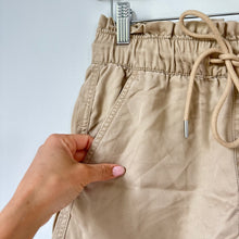 Load image into Gallery viewer, Loft Emory High Rise Drawcord Waist Paperbag Shorts Tan XS NWT