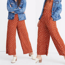 Load image into Gallery viewer, Madewell Tall Huston Pull-On Crop Pants in Inkspot Dots ST