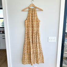 Load image into Gallery viewer, dRA Los Angeles Floral Print Halter Neck Tiered Midi Dress Yellow S
