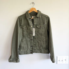 Load image into Gallery viewer, Adriano Goldschmied Robyn Button Front Collared Jean Jacket Green M NWT