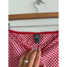 Load image into Gallery viewer, Wild Fable Gingham Pattern Side Slit Midi Skirt Red White M