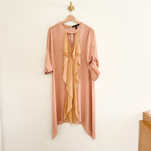 Load image into Gallery viewer, BCBGMAXAZRIA Cynthia Keyhole Front Asymmetrical Dress Tan M