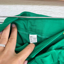 Load image into Gallery viewer, Verdusa High Rise Belted Pleated Paper Bag Shorts Green L NWT