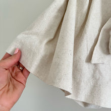 Load image into Gallery viewer, Lush Belted High Rise Pleated Linen Paperbag Shorts Oatmeal Cream S NEW