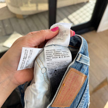 Load image into Gallery viewer, Levi's 501 Button Fly Distressed High Rise Straight Leg Jeans Blue 26