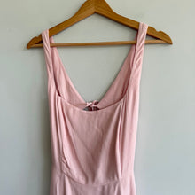 Load image into Gallery viewer, Aritizia Wilfred Scoop Neck Sleeveless Cut Out Open Tie Back Mini Dress Pink 10