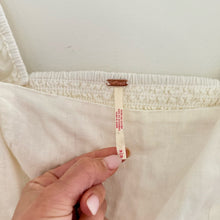 Load image into Gallery viewer, Free People Cross of Sunlight Cut Out Linen Mini Dress Ivory M