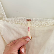 Load image into Gallery viewer, Free People Cross of Sunlight Cut Out Linen Mini Dress Ivory M
