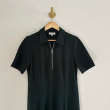 Load image into Gallery viewer, Lafayette 148 New York Fallon Collared Short Sleeve Midi Dress Green 10