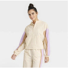 Load image into Gallery viewer, Joy Lab Pullover Hooded 1/2 Zip Cropped Windbreaker Jacket Yellow S