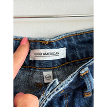 Load image into Gallery viewer, Good American Raw Hem Denim High Rise Cut-Off Shorts Blue 8