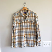 Load image into Gallery viewer, Patagonia Fjord Flannel Plaid Organic Cotton Button Up Shirt Fields Natural S