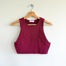 Load image into Gallery viewer, Aritzia Babaton Scuplt Knit Racerback Crew Neck Cropped Tank Top Red L