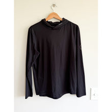 Load image into Gallery viewer, UNRL Ultra Hooded Long Sleeve Minimalist Pullover Sweatshirt Black S NWT