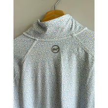 Load image into Gallery viewer, Vineyard Vines Patterned Palmetto Quarter Zip Sweatshirt White Blue XL