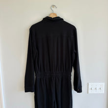 Load image into Gallery viewer, Evereve Myra Long Sleeve Zip Front Collared Jumpsuit Black L