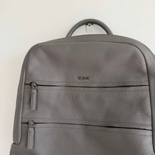 Load image into Gallery viewer, Tumi Landon Alcott Fine Pebbled Leather Backpack in Gray