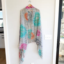 Load image into Gallery viewer, Scarf Zen Abstract Scribble Print Lightweight Semi-Sheer Scarf OS