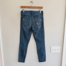 Load image into Gallery viewer, Mother The Looker Crop High Rise Ripped Denim Jeans Blue 26