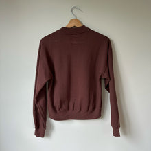 Load image into Gallery viewer, Abercrombie & Fitch New York Crew Neck Pullover Cropped Sweatshirt Brown XS