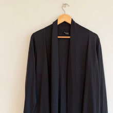 Load image into Gallery viewer, Eileen Fisher 100% Wol Open Duster Cardigan Black M