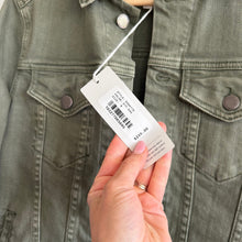 Load image into Gallery viewer, Adriano Goldschmied Robyn Button Front Collared Jean Jacket Green M NWT