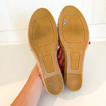 Load image into Gallery viewer, La Maison de L' Espadrille Suede Slip On Espadrille Sandal Red 36