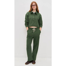 Load image into Gallery viewer, Perfectwhitetee Vinny Heavier Fleece Collared Cropped Sweatshirt Set Green M