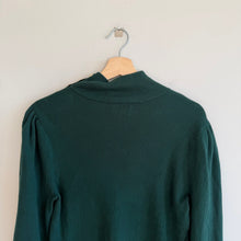 Load image into Gallery viewer, Lauren Ralph Lauren Black Label Mock Neck Knitted Puff Sleeve Sweater Green 1X